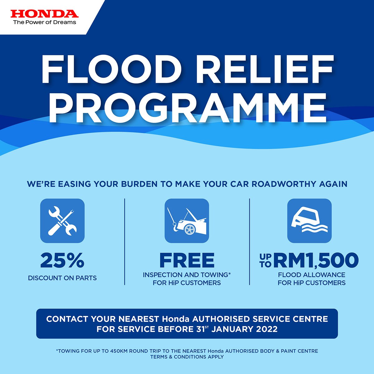 Honda Malaysia Initiates Flood Relief Programme For Affected Honda Car Owners - thumbnail